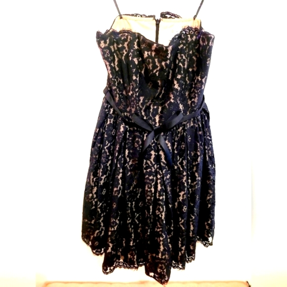 Robert Rodriguez Strapless Black Lace Dress - Picture 1 of 8
